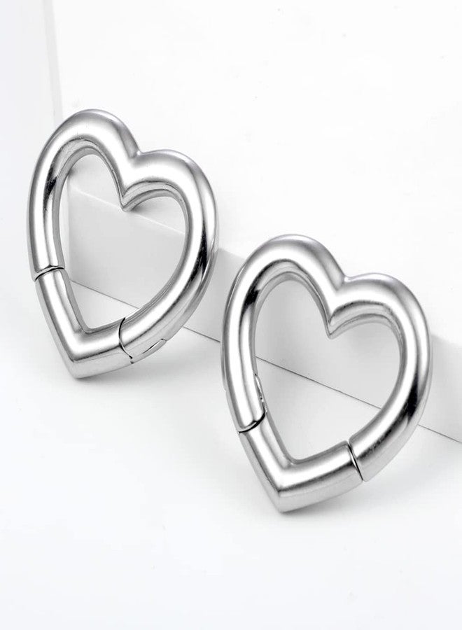 Earblity 2PCS Heart Ear Weights Piercing Ear Plugs Tunnels For Stretched Ears Lobe Hypoallergenic 316 Stainless Steel Ear Gauges Body Jewelry Stretchers 6mm (2g) - Image 5